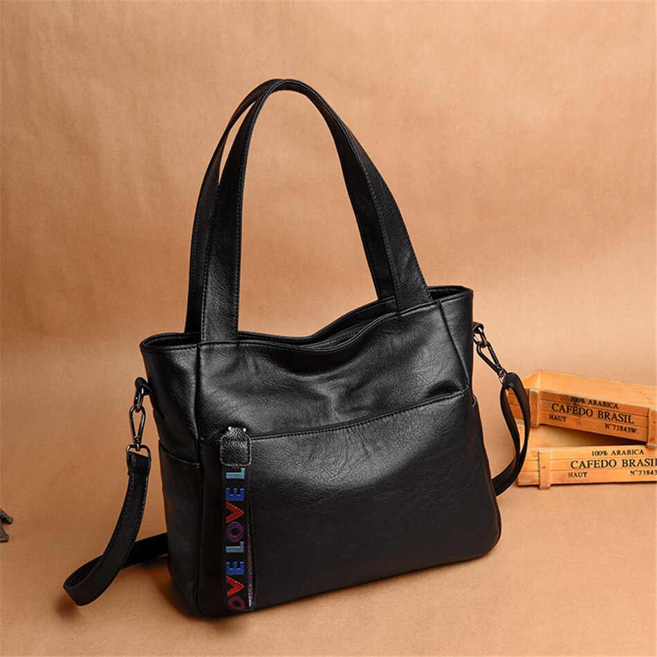 Viola - Genuine Leather Tote Bag