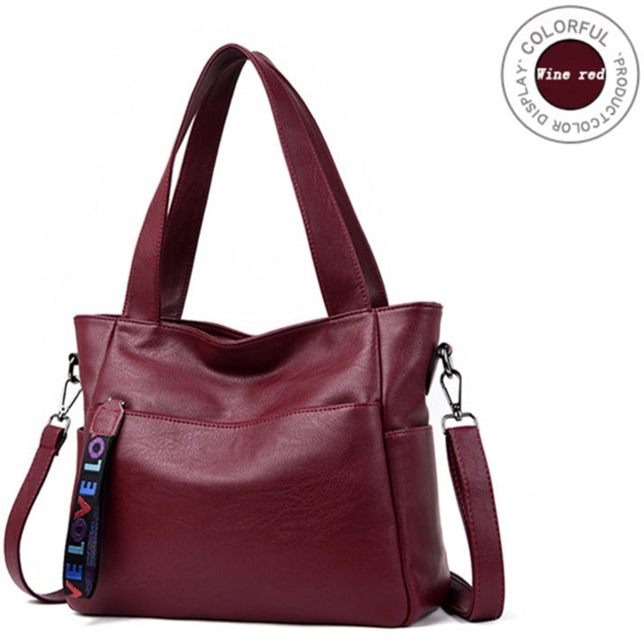 Viola - Genuine Leather Tote Bag