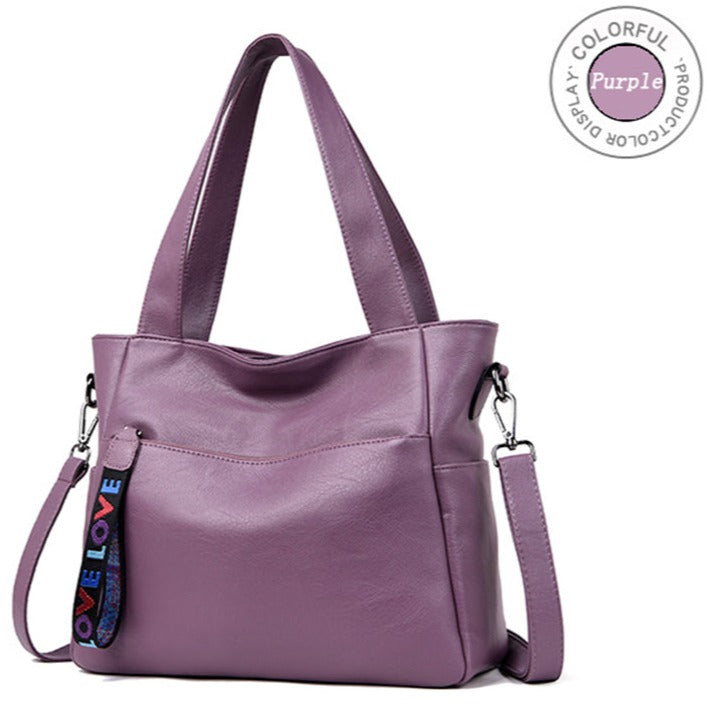 Viola - Genuine Leather Tote Bag