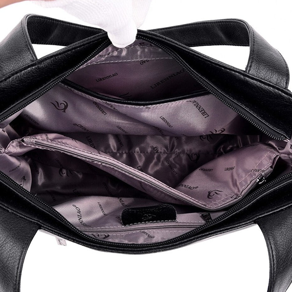 Viola - Genuine Leather Tote Bag