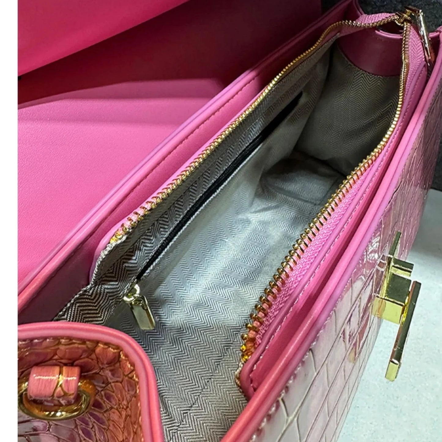 Amber - Crocodile Leather Handbag