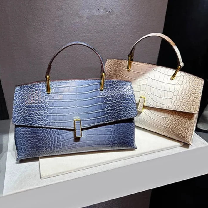 Amber - Crocodile Leather Handbag