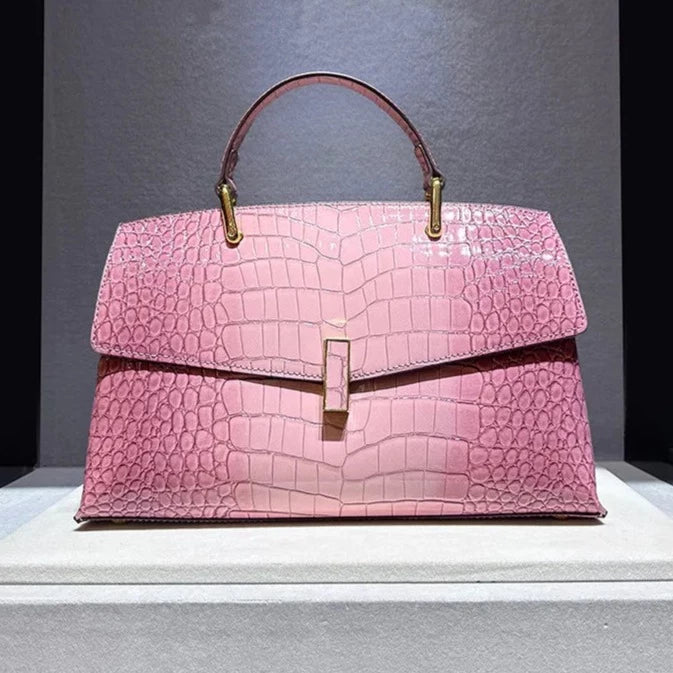 Amber - Crocodile Leather Handbag