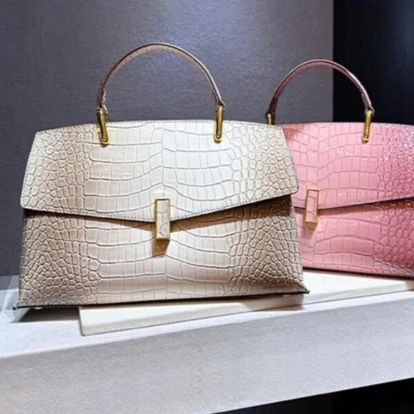 Amber - Crocodile Leather Handbag