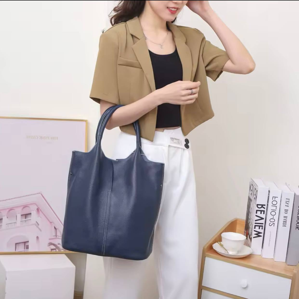 Jane - Leather Tote Bag