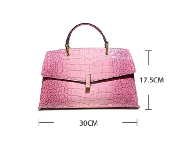 Amber - Crocodile Leather Handbag