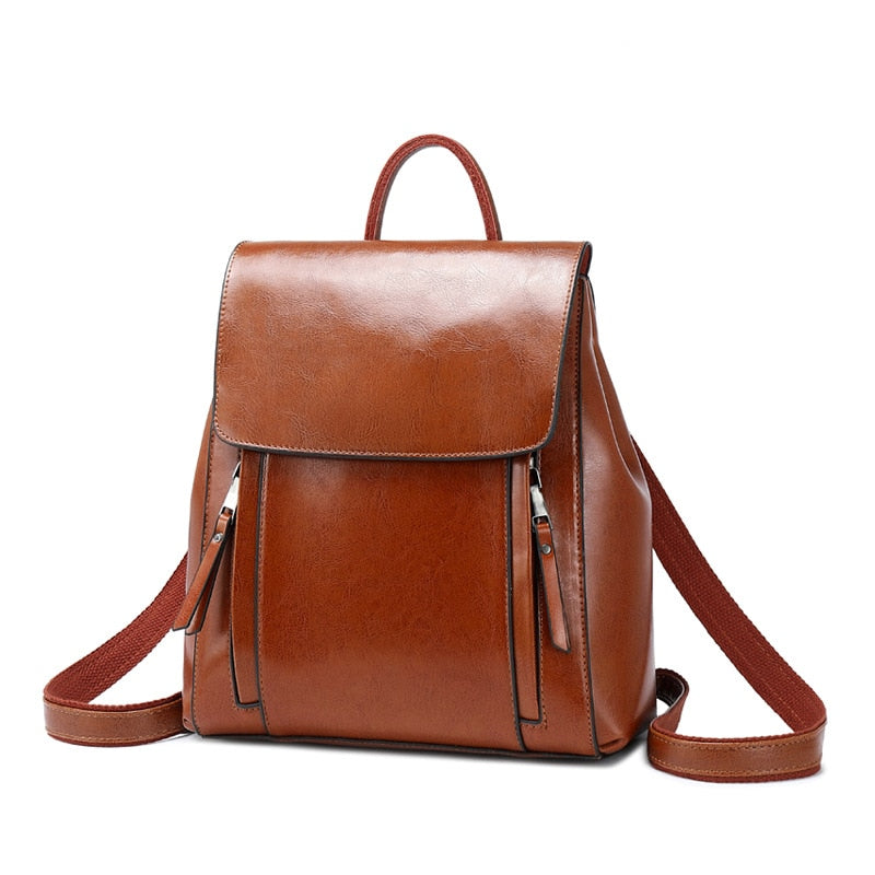 Debra - Genuine Leather Backpack