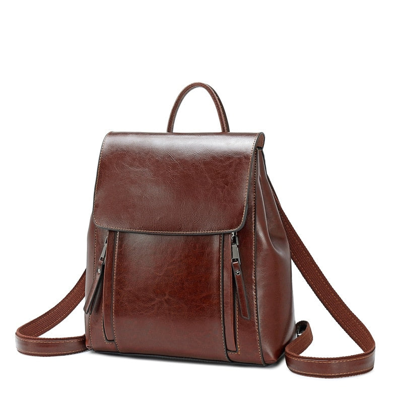 Debra - Genuine Leather Backpack