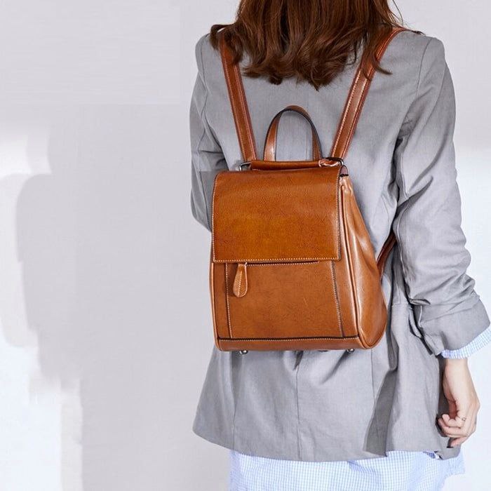 Gwen - Genuine Leather Backpack