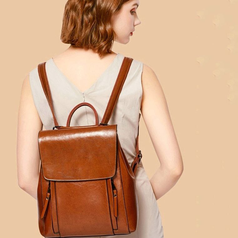 Debra - Genuine Leather Backpack