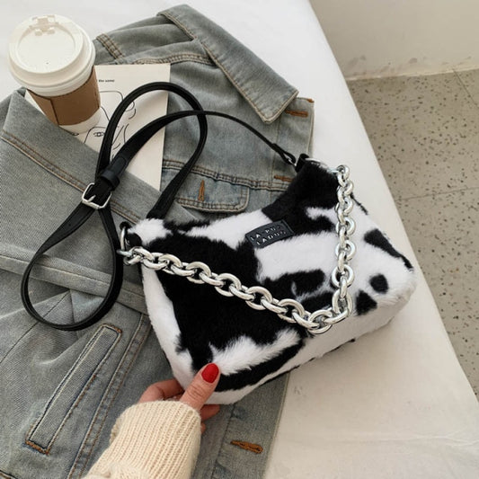 Paige - Leopard Plush Bag